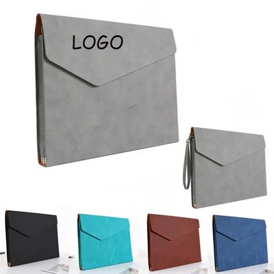 A4 PU Leather Expanding File Folder Holder