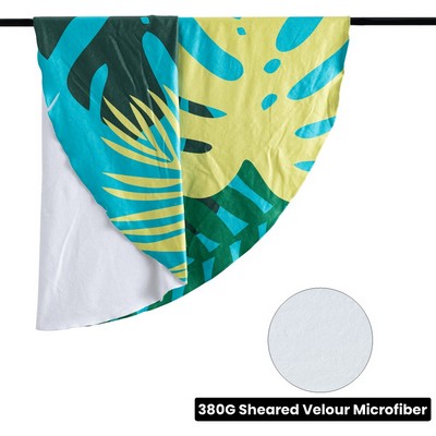 Round Subli-Sheared Velour Beach Towel (60" Diameter)