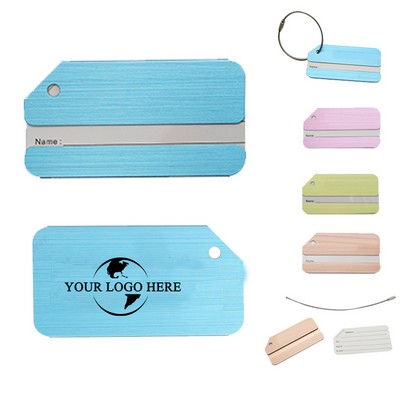 Aluminum Square Luggage Bag Tag