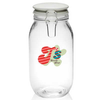 Elrow Clip Top Glass Storage Jars 51 oz