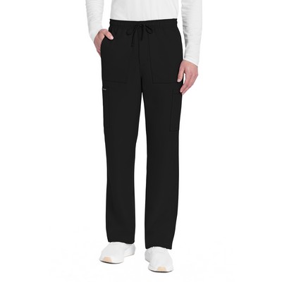 Cherokee Men's Mid Rise Zip Fly Straight Leg Pant