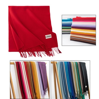 Solid Color Imitation Cashmere Scarf