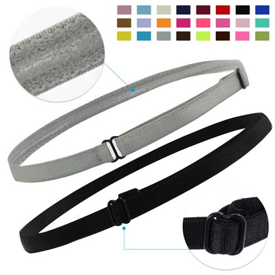 Adjustable non-slip skinny headband