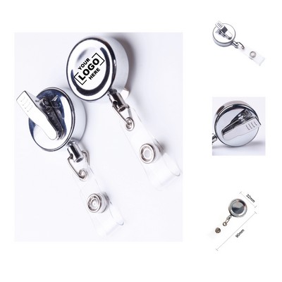 Round Badge Reel Holder with Clip