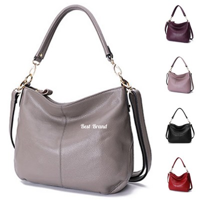 Women'S Leather Soft Tote Bag With Comfortable Handles