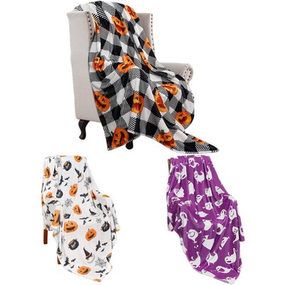 59''x79''Halloween Flannel Blanket