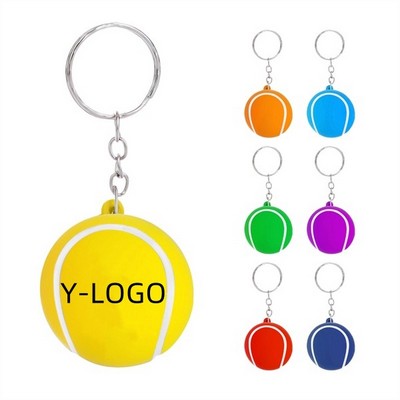 Tennis Key Ring PU Toy Stress Ball