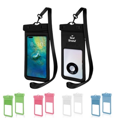 Big Imprint Area Waterproof Phone Pouch with Lanyard