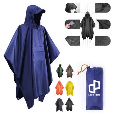 Multi-Functional Polyester Taffeta Pu Raincoat