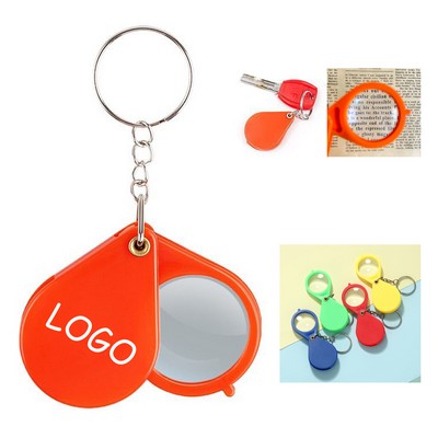 10x Mini Magnifying Glass With Keychain