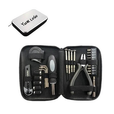 Tin Box 27-Piece Hardware Tool Gift Set