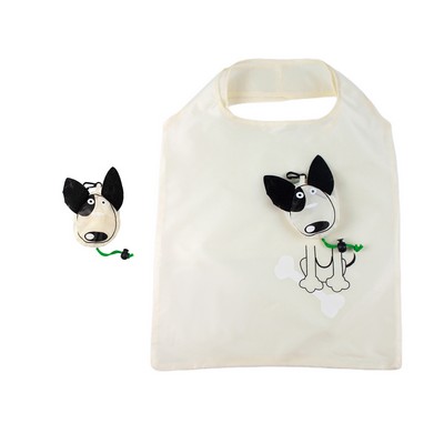 15"W *15"H Cute Dog Folding Tote Bag