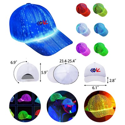 LED Rave Light up Hat Crazy 7 Colors Glowing in The Dark Party Cap USB Charging for Men Women