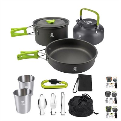 Camping Cookware Set with Cutlery & Cups