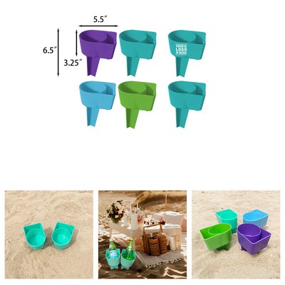 Beach Cup Holder with Pocket