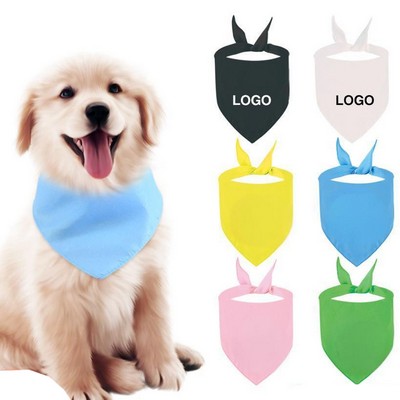 Solid Color Pet Triangle Scarf