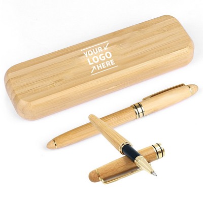 Bamboo Ballpoint Pen Set