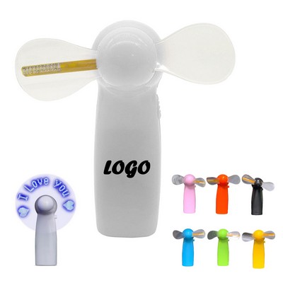 Mini Handheld LED Flashing Fan