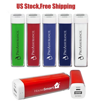 Free Shipping Mini Lipstick Power Bank 2200mah