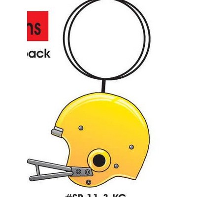 Football Helmet Key Chain w/Clear Mirrored Back (3 Square Inch)