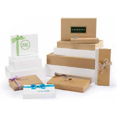 Eco White Matte & Gloss Pop Up Apparel Box (19"x12"x3")