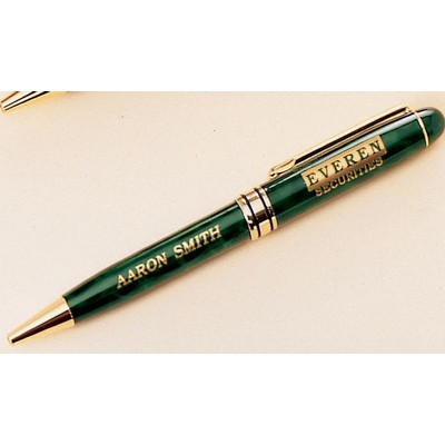 Green Marble Pen (5 1/4")