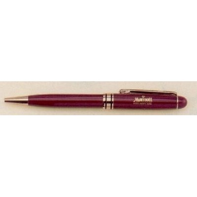 Brass Euro Pen (Burgundy)