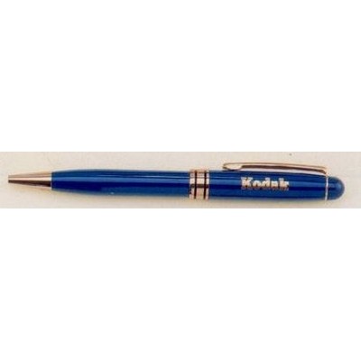 Brass Euro Pen (Blue)