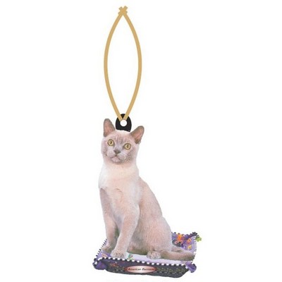 American Burmese Cat Executive Ornament w/ Mirrored Back (4 Square Inch)