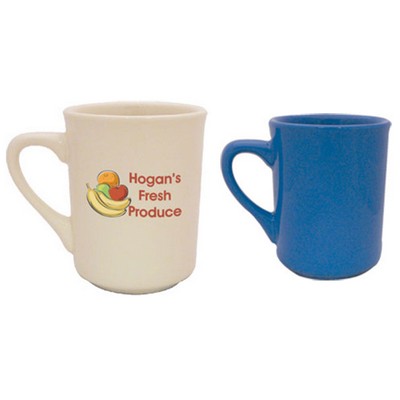 8.5 Oz. Ocean Blue Vitrified Tall Restaurant Mug (Screen Printed)