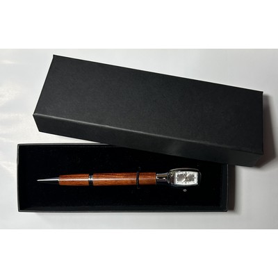 Cartier Style Rosewood Watch Pen W/ Gift Box