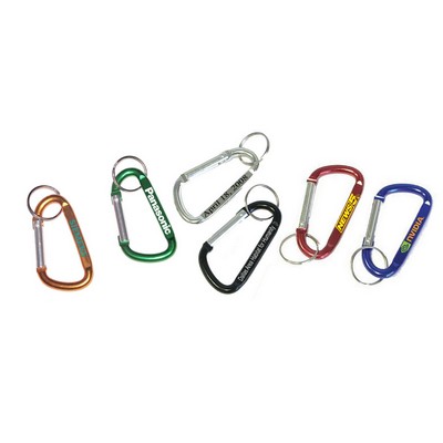 Large Size 7 Cm Carabiner with Split Key Ring