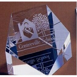 Crystal Pentagonal Paper Weight