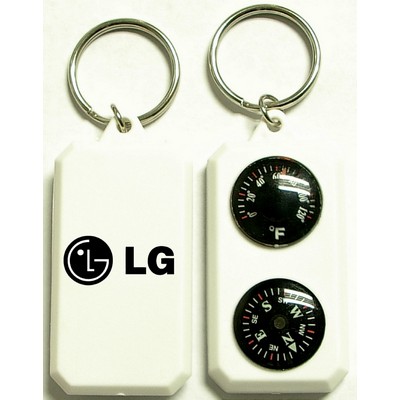 Compass & Thermometer Keychain