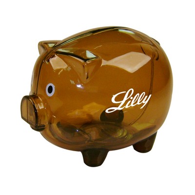 4"x3"x 3 1/2" Brown Piggy Bank