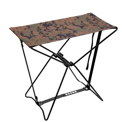 Woodland Digital Camouflage Folding Camp Stool