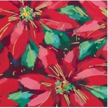 Festive Poinsettias Christmas Gift Wrap (417')