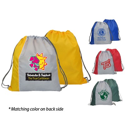 Reversible Two Tone Drawstring Backpack