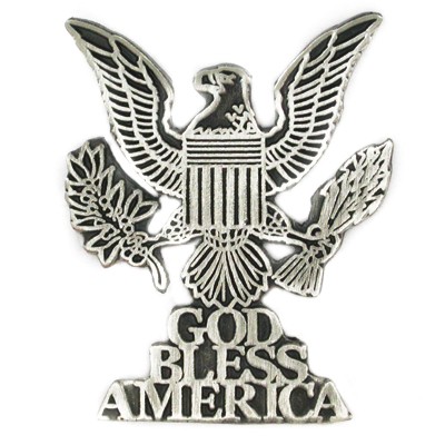 God Bless America Eagle Pin