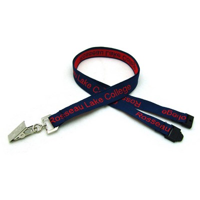 5/8" Detailed Coarse Weave Lanyard w/ Sew on Breakaway