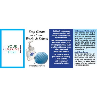 Stop Germs at Home, Work & School Pocket Pamphlet