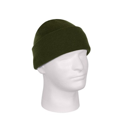 Olive Drab Deluxe Fine Knit Acrylic Watch Cap