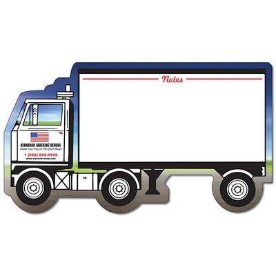 Mini Memo Board Shape - 8.375x4.75 Laminated - SEMI-TRUCK / TRACTOR TRAILER - 14 pt.