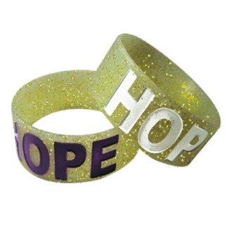 Custom 1" Glitter Silicone Wristband