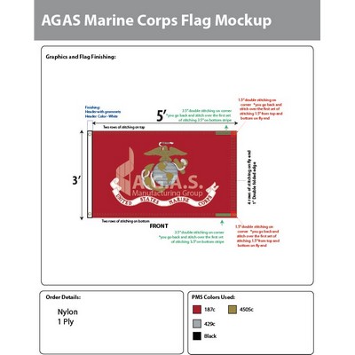 Marine Corps Flags 3x5 foot