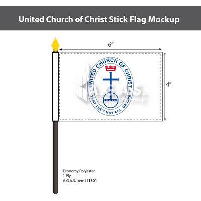 United Church of Christ Stick Flags 4x6 inch