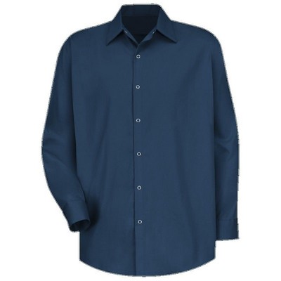 Red Kap™ Men's Long Sleeve Specialized Cotton Work Shirt - Navy Blue