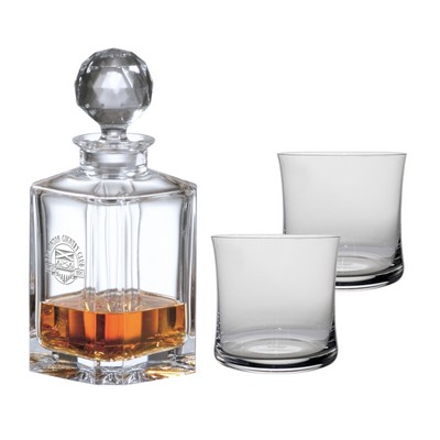 Crystal Decanter 0.8L & 2 DOF glasses