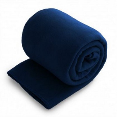 Fleece Throw Blanket - Navy Blue (50"x60")