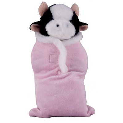 Soft Plush Cow in Baby Sleep Bag Stuffed Animal